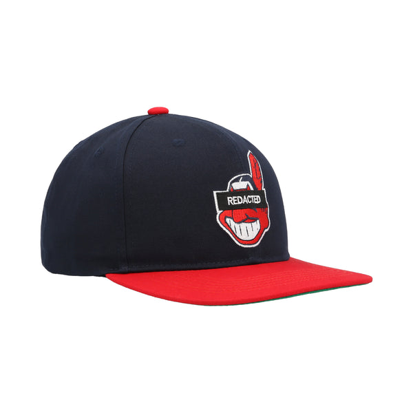 REDACTED Wahoo OG Navy Blue & Red Snapback Hat