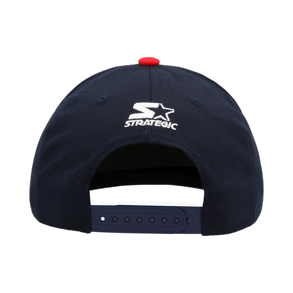 REDACTED Wahoo OG Navy Blue & Red Snapback Hat