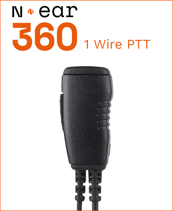 Braided Fiber Cord PTT/MIC. w/Female 3.5mm port